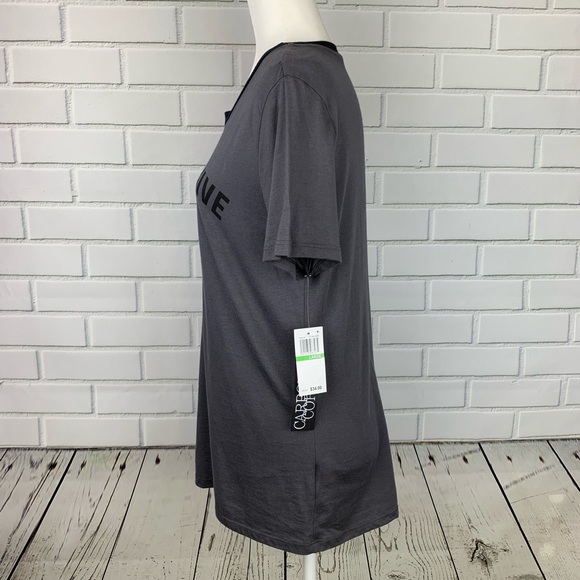 🔥CARBON COPY🔥Graphic Print “I’M EXCLUSIVE” Tee T-Shirt Gray Large NWT - Picture 4 of 5